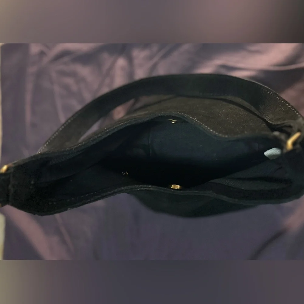John Galt black suede handbag - Picture 3 of 3